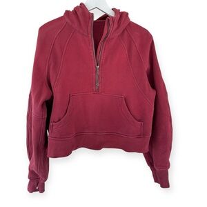 lululemon athletica Women's Wine Red Half-Zip Hoodie